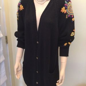 VINTAGE EMBROIDERED SWEATER L-XL